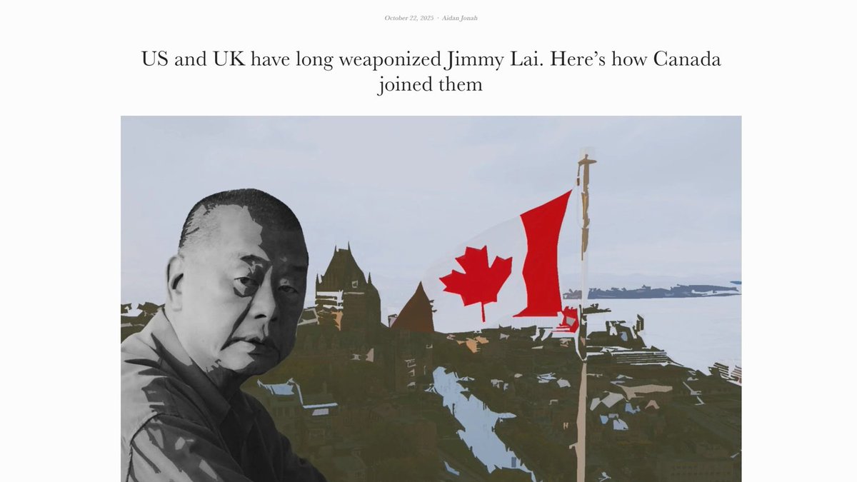 How are US/UK groups, compliant Canadian MPs and Senators (including IPAC members), and Irwin Cotler fighting to build support for anti-China fanatic tycoon Jimmy Lai's freedom from the consequences of his collusion with the West.

<a href="/Aidan_Jonah/">Aidan</a> explains 👇
thecanadafiles.com/articles/us-an…