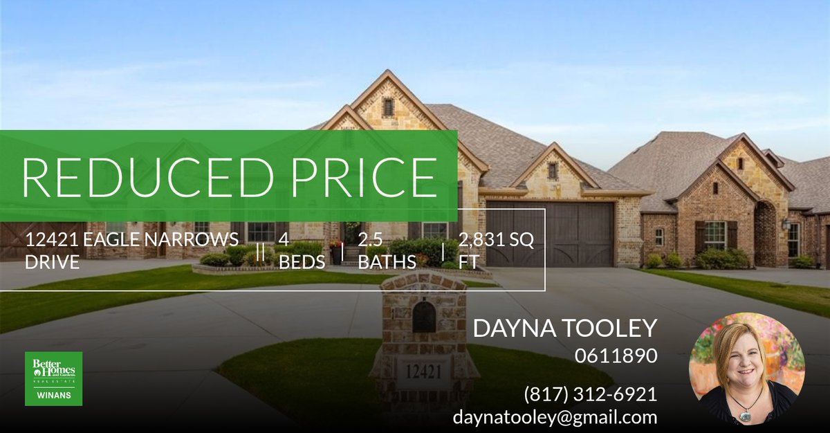 DaynaTHomes's tweet photo. 📍 Reduced Price 📍 This recently reduced home at 12421 Eagle Narrows Drive in Fort Worth won't last long, so, don't wait to set up a showing! Reach out here or at (817) 312-6921 for more information! #BeBetter #DaynaSellsHouses #N... https://t.co/KNoThPxmXe https://t.co/1uZDjFaKJC