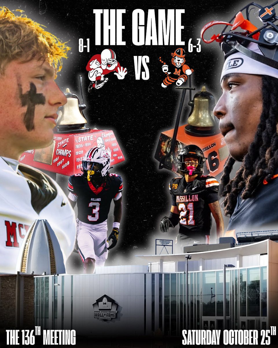 ITS THAT WEEK! THE GAME! MASSILLON VS MCKINLEY ‼️ <a href="/330McKinleyFB/">Canton McKinley Bulldogs Football</a> <a href="/MTigerFB/">Massillon Football</a> <a href="/OHSFBMedia/">Ohio High School Football/Basketball Media</a> <a href="/CantonMcKinley/">🐾The Bulldog, Big Bad Spike!</a> <a href="/MTigerAthletics/">Massillon Tigers</a> <a href="/TheKennyRoda/">Kenny "The Roadman" Roda🎙🎧📻🏈⚾️🏀🏒⚽️</a> <a href="/Q92Sports/">@Q92Sports</a>