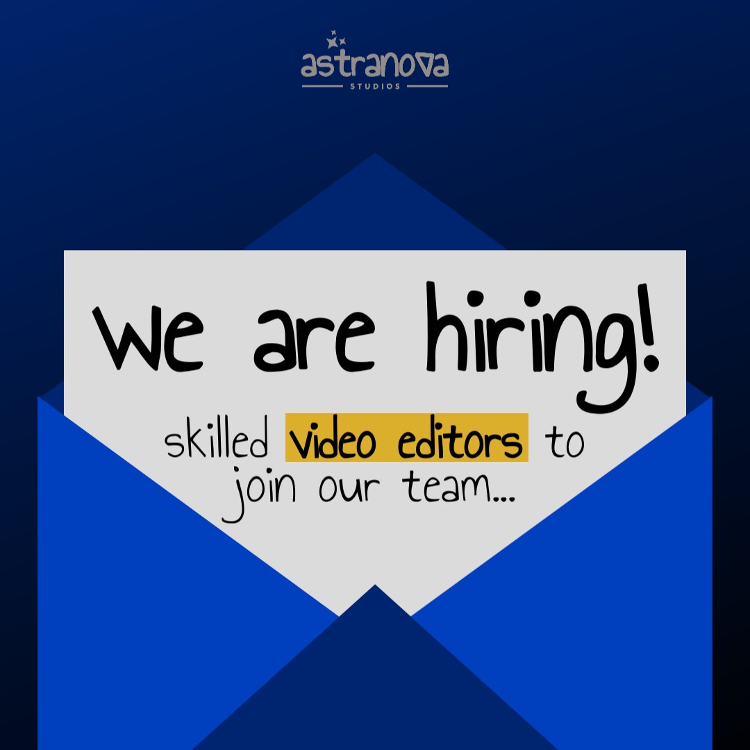 studioastranova's tweet photo. 🚨 • We are HIRING:
FULL-TIME VIDEO EDITORS

• YouTube videos (4-8 videos/month)
• Duration: 10-15 mins
• Style: https://t.co/2JWbtO7zXz
• Budget: $200-$400/month
• Preferred Location: Indian Subcontinent (Flexible)

Follow, repost, and comment "Form".

All the best! https://t.co/MZIyiwyIBu
