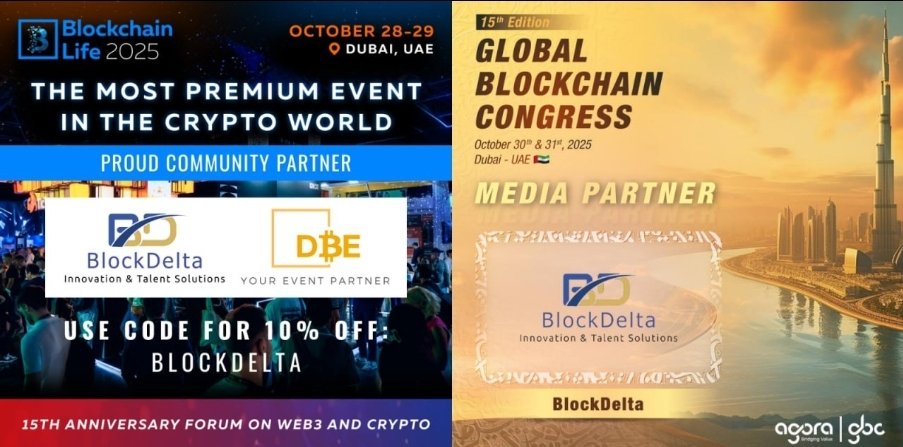 block_delta's tweet image. 🗓 Big week next week! Make sure to check out our key partner events happening next week in #Dubai! 🚀

@BlLife_Forum – blockchain-life.com

@AgoraGBC – gbc-uae.com

Must-attend events for anyone into all things #blockchain &amp;amp; #Web3.

#Crypto #bitcoin #ai #NFTs