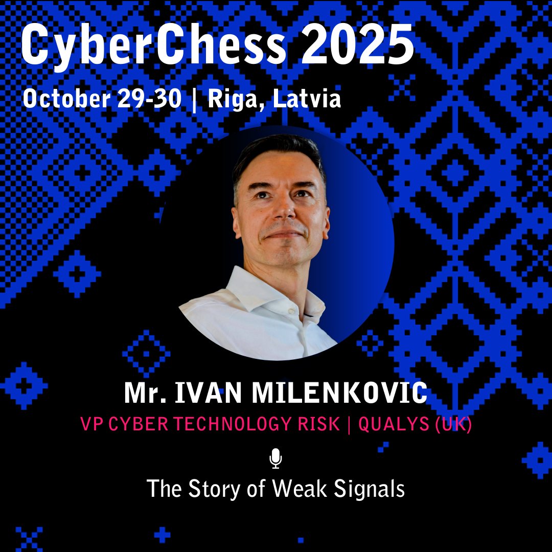 certlv's tweet image. Krīzes pārbauda ne tikai sistēmas, bet arī cilvēkus💡
29. oktobrī #CyberChess2025 konferences tematiskajā blokā “Krīzes un risku pārvaldība”– sarunas par noturību, rīcību un komunikāciju, kad likmes ir augstas.

📅 Programma un reģistrācija tiešsaistei: cyberchess.lv