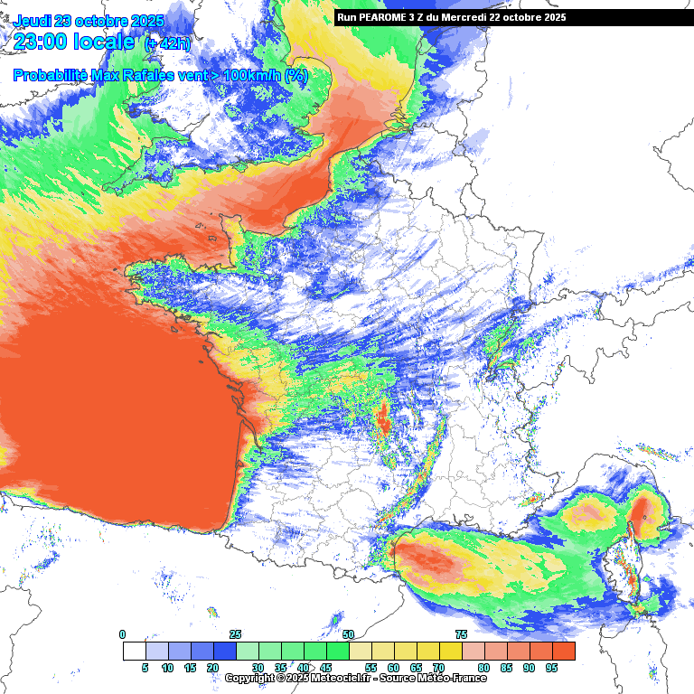 La #Tempête #Benjamin est attendue entre cette nuit et jeudi.
La dépression circulera dans la Manche avec des vents proches de 100 à 120 km/h sur les côtes 90/100km/h dans dans l'intérieur des terres des départements côtiers.
Le Centre-Ouest connaîtra de violentes rafales de