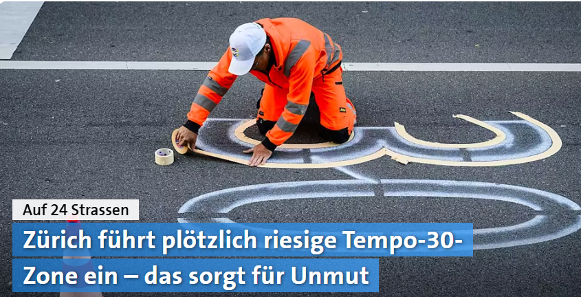 Zürich, eine der mittlerweile zahlreichen rot-grün verseuchten Städte.