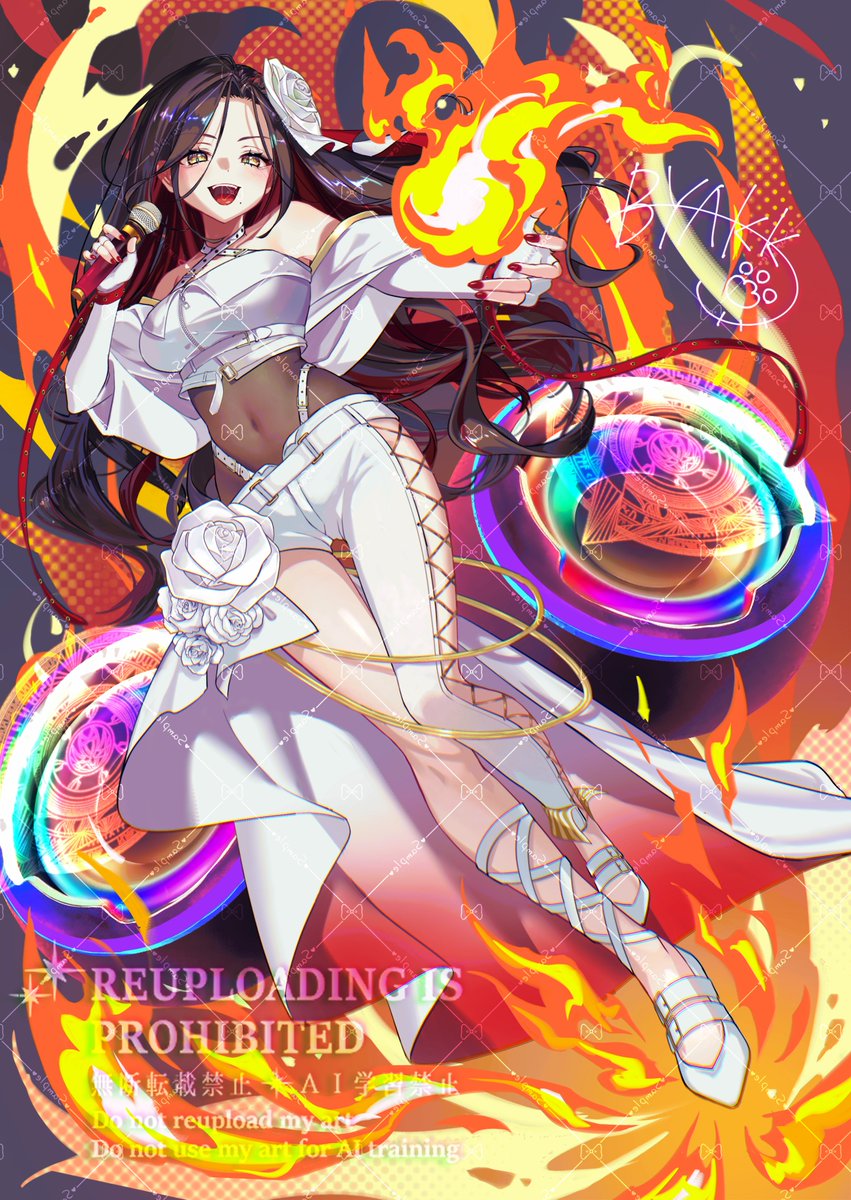 無名様（#mumeiriam )のご依頼でキービジュアルを制作させていただきました。
炎のエフェクトとマジカルなウーハーで力強い歌声の魅力が伝わると嬉しいです。
ご依頼いただきありがとうございました！