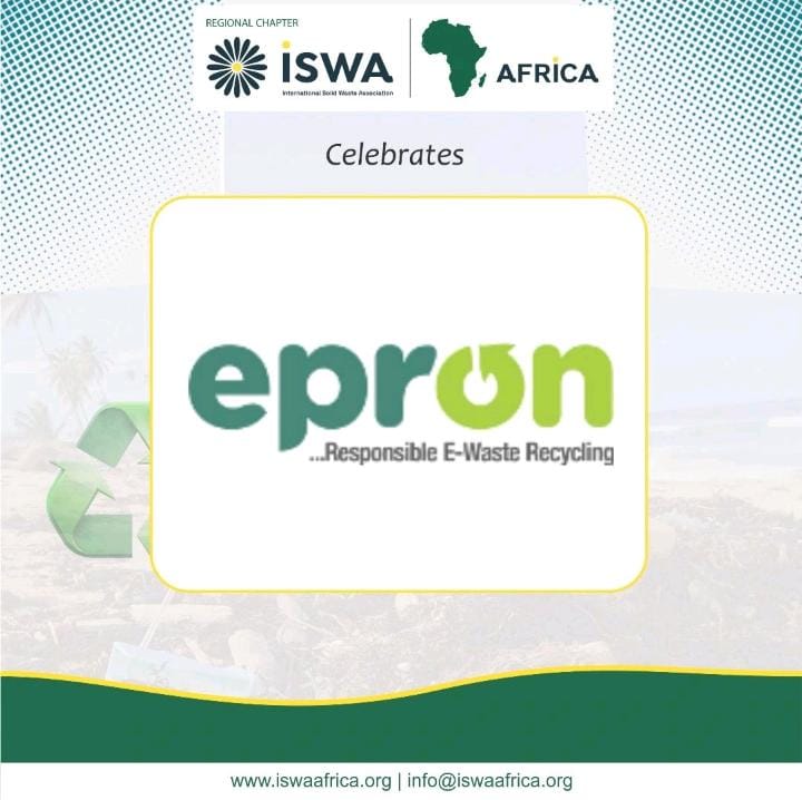 EpronNg's tweet photo. We’re honoured to be recognized by ISWA Africa Regional Chapter on this year’s International E-Waste Day (IEWD) for our contribution to responsible E-Waste management in Nigeria.
We remain committed to leading the way in responsible E-Waste management.
#EPRON #ISWAfrica https://t.co/syYpndqNJ1
