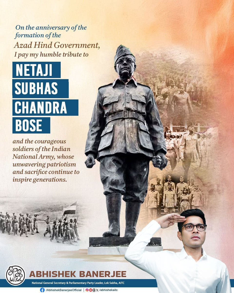 SUBHRAROYCHOWD9's tweet image. Netaji Subhash Chandra Bose Is In India Countries 
Pride . He Was Big Leader 
Still Now India 
Everytime I Salute Netaji Subhash Chandra Bose 
❤️🙏❤️🙏❤️🙏❤️🙏❤️
#abhishekaitc