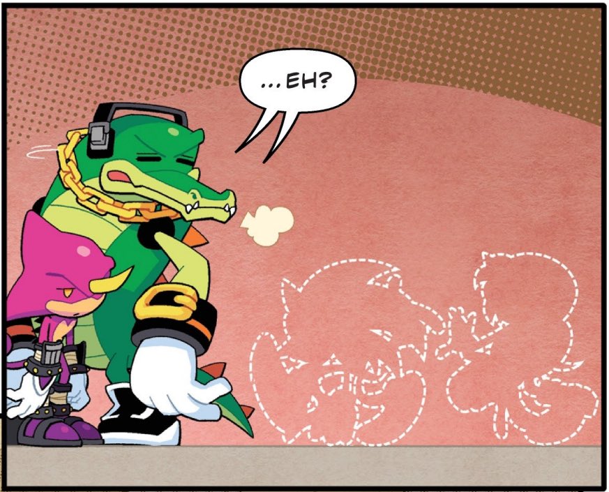 Cybrid101's tweet image. Great references in the Chaotix 30th Anniversary special! 😂 #IDWSonic