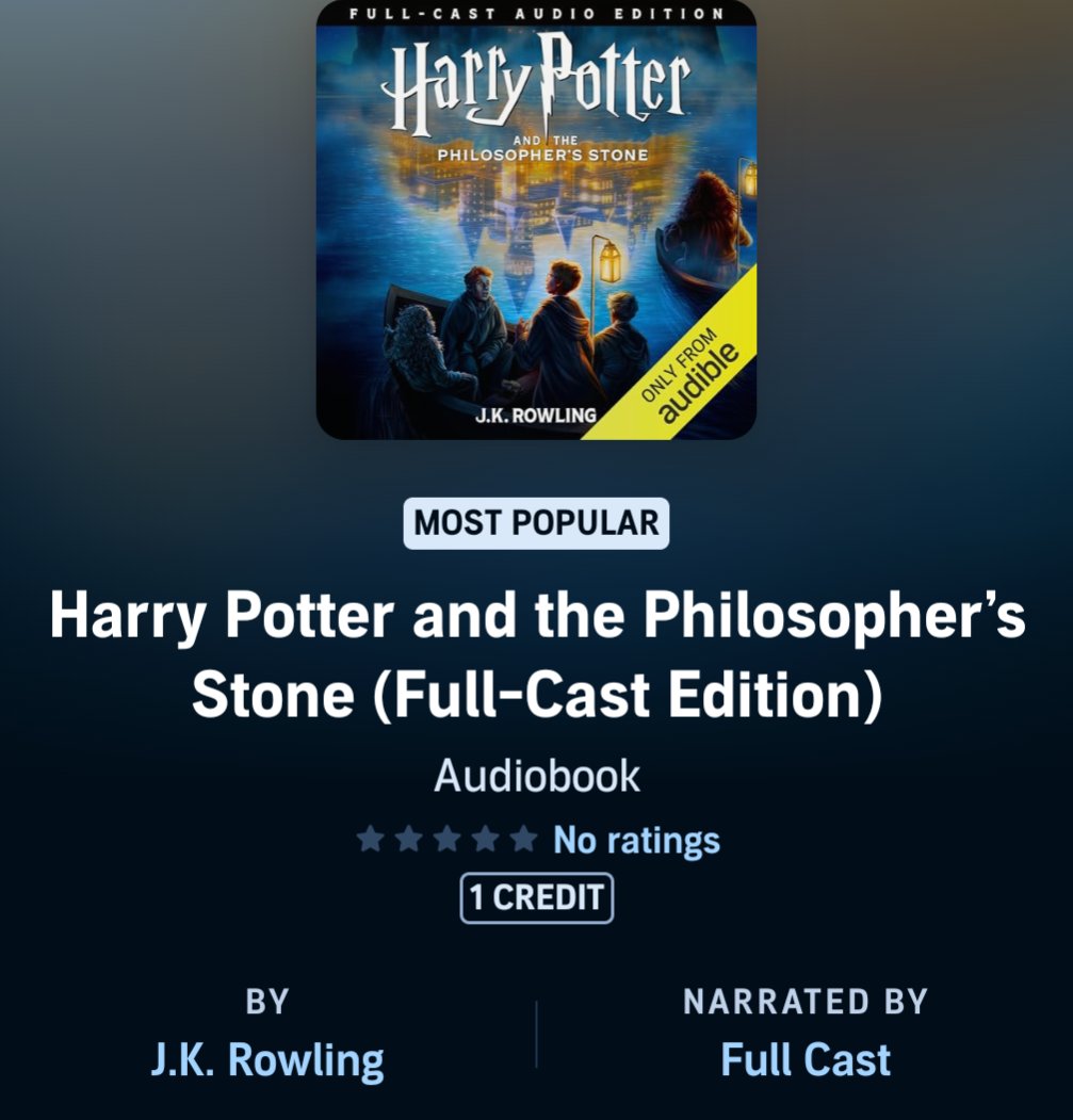 The new Audiobook of Harry Potter and the Philosophers Stone can now be pre-ordered.