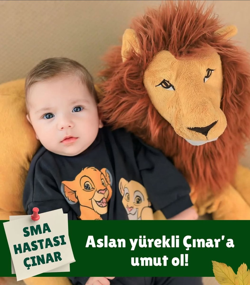 Aslan yürekli Çınar Kirazoğlu, henüz hayatın ilk yılında çok ağır bir hastalıkla mücadele etmekte. SMA Tip-1 teşhisi konulan Çınar’ın yaşama tutunabilmesi, zamanında uygulanacak tedaviye bağlı.

Bu tedaviye ulaşabilmesi için sizlerin dayanışmasına ihtiyacı var. Yapacağınız her