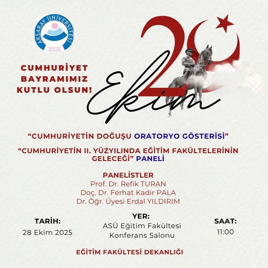ASUEgitim's tweet image. “Cumhuriyetin II. Yüzyılında Eğitim Fakültelerinin Geleceği” Etkinliği Fakültemizde Gerçekleştirilecek