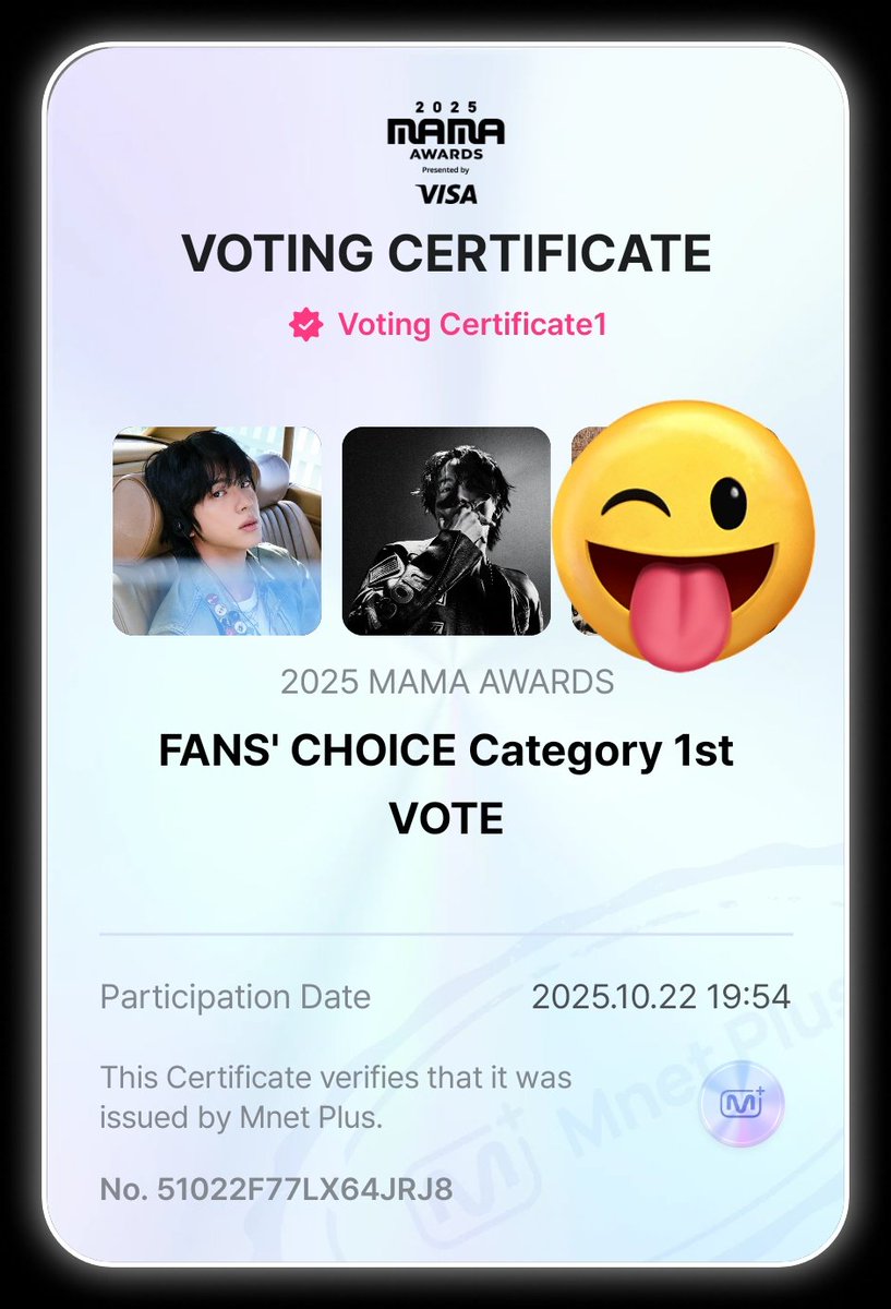 eesjjk's tweet photo. I vote for #jhope on the #2025MAMAVOTE https://t.co/k4Z2DsGpww