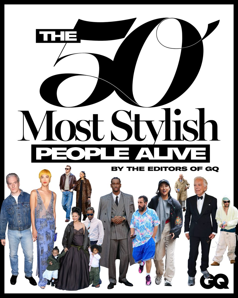 GQMagazine's tweet image. Presenting: GQ's 50 Most Stylish People Alive, featuring Law Roach, the Olsen twins, Rihanna + A$AP Rocky, King Charles, Emma Chamberlain, and more. See the full list: gq.visitlink.me/pg-idw