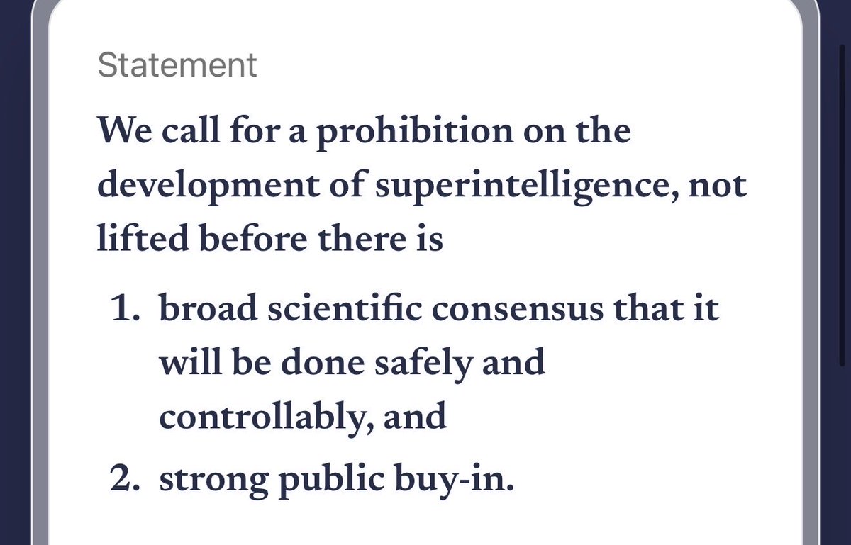 deanwball's tweet image. Vague statements like this, which fundamentally cannot be operationalized in policy but feel nice to sign, are counterproductive and silly. Just as they were two or so years ago, when we went through another cycle of nebulous AI-statement-signing.
Let’s set aside the total lack…