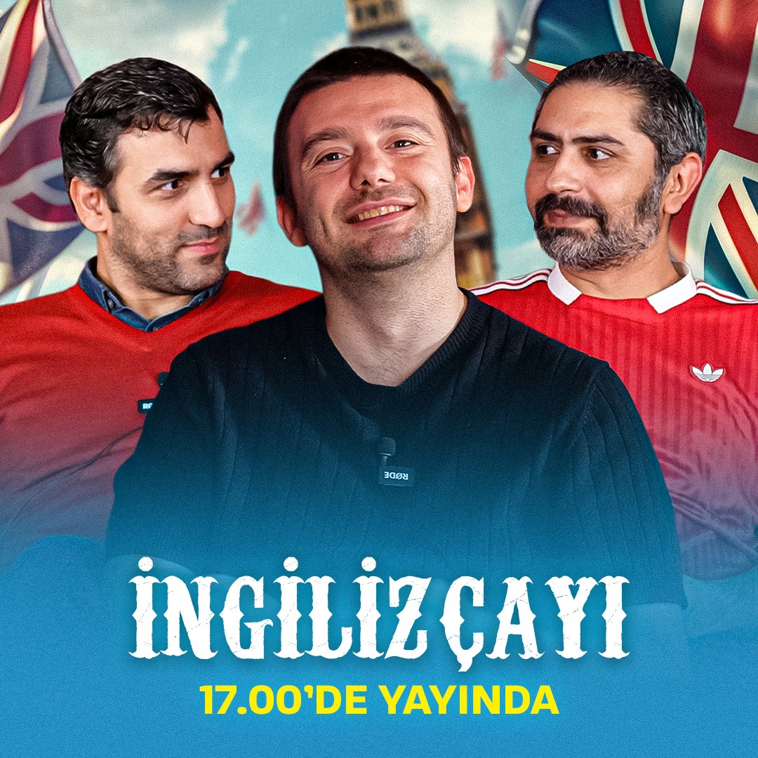 🌟 Koray Gök (<a href="/KorayGok/">Koray Gök</a>), Hüseyin Kıyıcı (<a href="/hkiyici/">Hüseyin Kıyıcı</a>) ve Ahmet Atasoy (<a href="/FritzFassbender/">Ahmet Atasoy</a>)'un Premier League ve daha bir çok konuyu konuştuğu "İngiliz Çayı" saat 17.00’de yayında!

🎥 Abone olmayı unutmayın: ytbe.app/go/1AIFBeKp