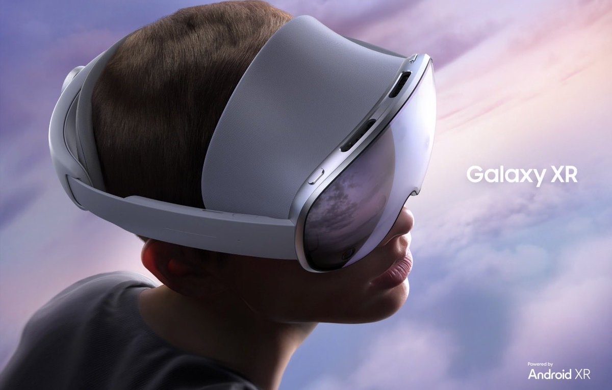 TechAI_Daily's tweet image. 🚨 Samsung drops the gauntlet with the new Galaxy XR headset undercuts Apple by $1.7K 🎮🕶️
• 4K micro OLED display at 90Hz per eye, powered by Snapdragon XR2+ Gen 2.
• Starts at US $1,800 (vs Apple’s Vision Pro at ~$3,499).
• Features built‑in eye‑tracking, Wi‑Fi 7,…
