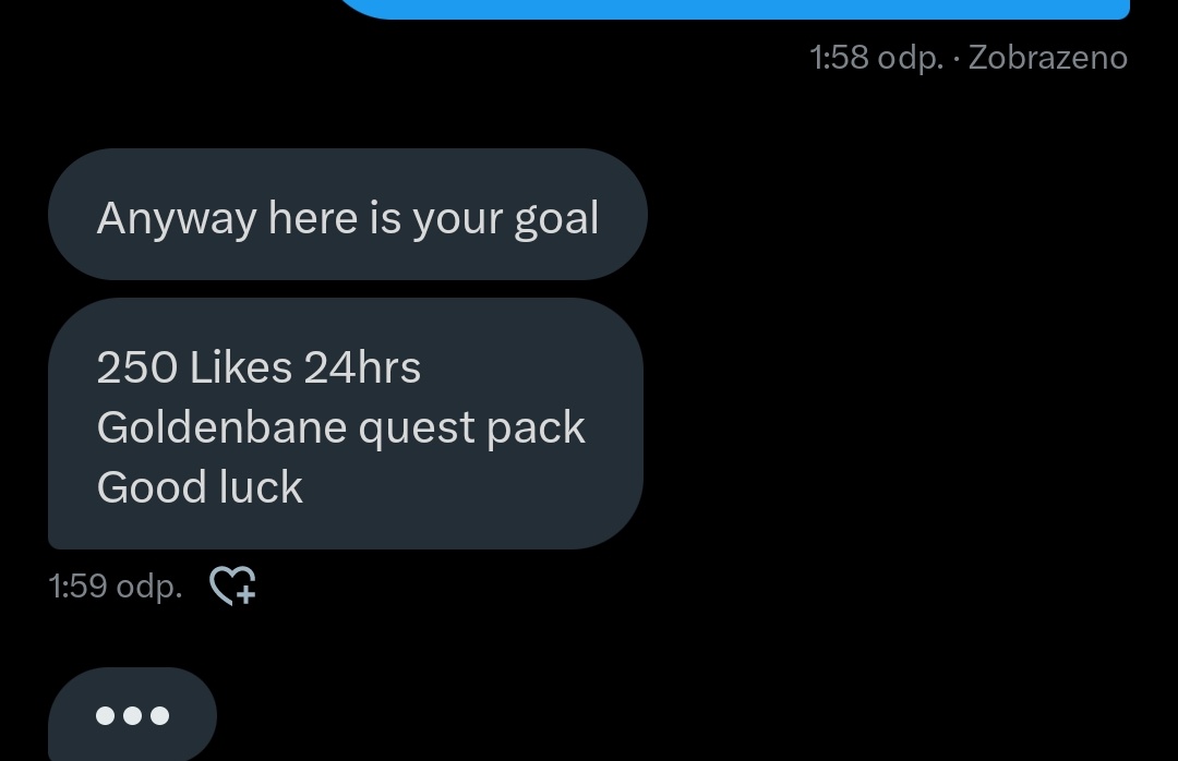 Actually, I just got off work and I got the goal on the Goldenbane Guardian Quest from <a href="/5PR1NG_G4MING/">👻🎃5PR1NG G4MING👻🎃</a> 🥹
250likes -&gt; 24hrs
Tysm for help💙🙌🏼