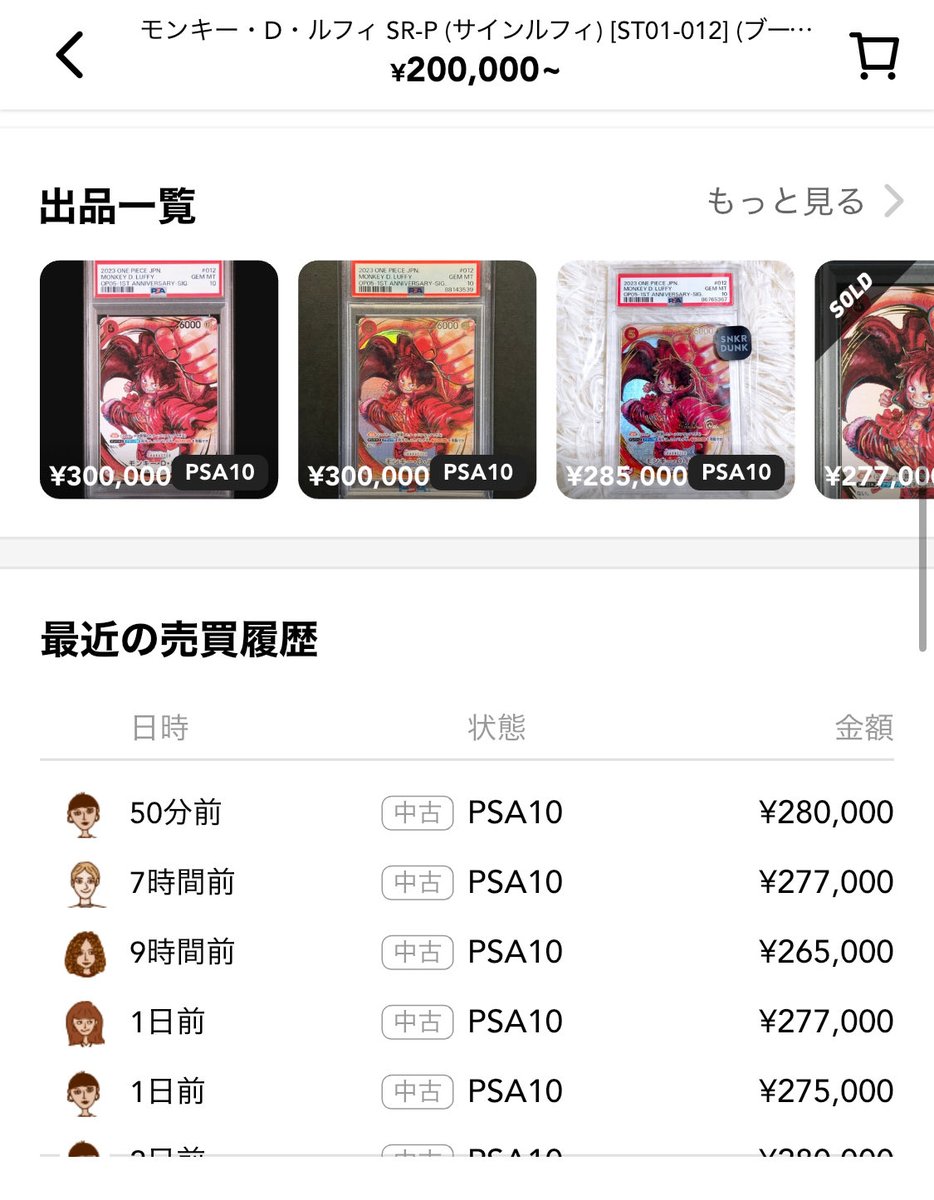 pokekael's tweet image. がんばルフィ
1,420,000円SOLDOUT🔥

ワンピースカード良い雰囲気だね。

高騰期を経験してる身からすると、
チャンピオンシップはまだ割安に感じるね。

がんばルフィが相場の指標となり、
このカードが動けば更に盛り上がりを見せ、全体に波及していく。

#ワンピースカードゲーム