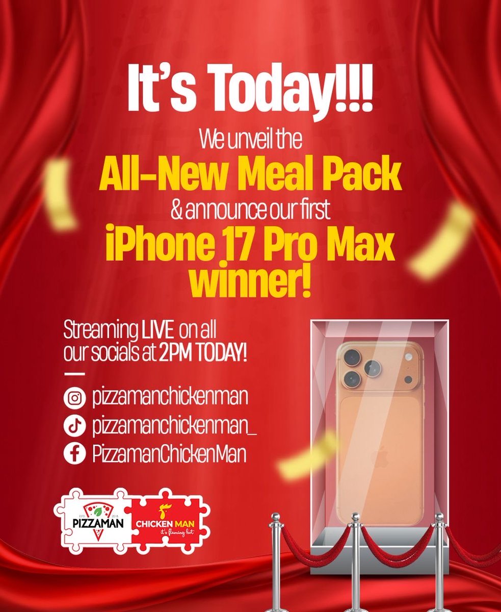 Keep ordering and you could be the lucky one! First winner will be announced today! #PizzamanIphone17Challenge