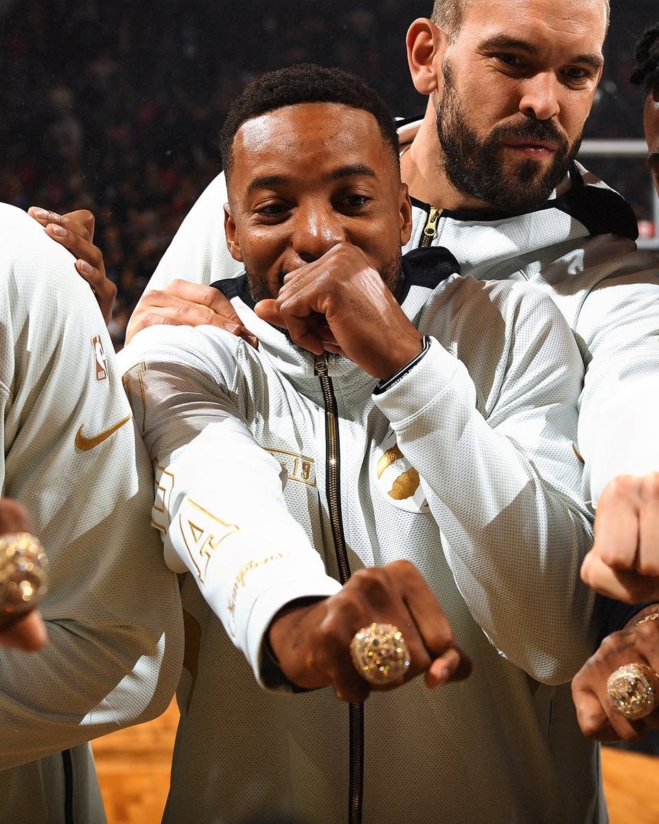 NBACanada's tweet image. SIX YEARS AGO (Oct. 22, 2019) the @Raptors received their championship rings on opening night! 💍