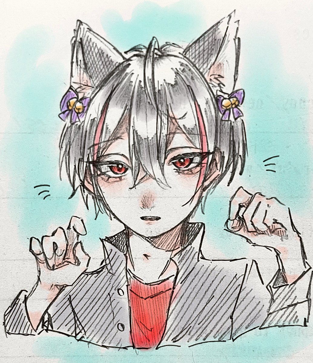 合法猫耳だー!!
ﾜﾀﾞﾗﾝ🌷さんとも合わせたい👏
 #ぴちあーと  #ゆあんくん