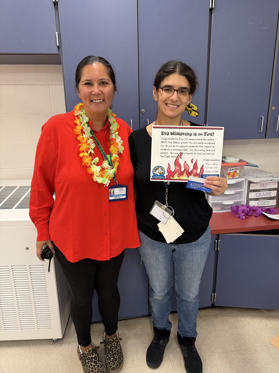 MrsStrain's tweet image. Congratulations to Ms W our latest @MCPS Fire Ribbon winner! She was selected for her patience, love, and dedication to the students she supports!! We are so appreciative of all she does for the Eagle Nation! @Director_DSLI @PTAGlenHaven #UnleashingPotential #MCPSFireRibbonWinner