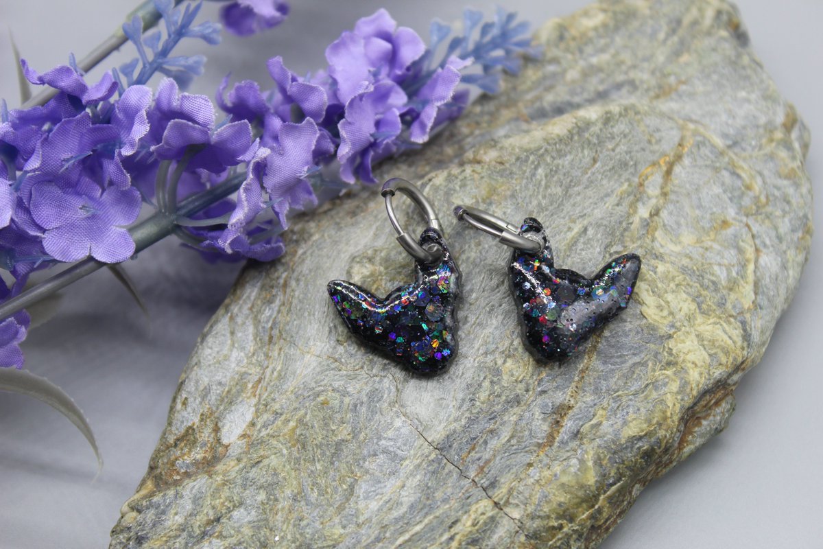 Sphynx Cat Earrings, Resin Earrings, Black Cat ... - Folksy folksy.com/items/8571545-… #newonfolksy