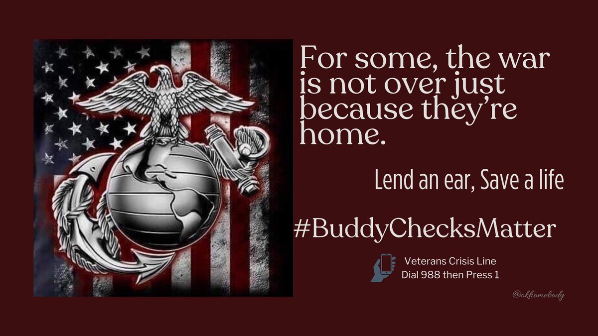 🇺🇸WarriorWednesday✅VETERAN #BuddyChecks✅RH 🇺🇸
Good morning, family. I’m happy we get to start the day checking in with each other. Don’t ever forget how much you are needed and supported! I love all y’all! ❤️🤍💙
⚔️<a href="/TParaclete/">Bill Bair</a> <a href="/RomeyBryant/">Romey Bryant</a> <a href="/JosephJoe29/">Joe Joseph</a> <a href="/brian1968wg/">MARINE1989-SIGMA1993</a> <a href="/ktownmerc/">KTownmerc</a>