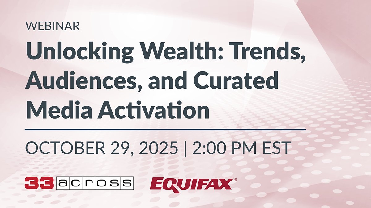 Last chance to register for our upcoming Unlocking Wealth: Trends, Audiences and Curated Media Activation! You won't want to miss insights into household wealth and how to activate audiences across curated media. Register today! bit.ly/4nhlNkw