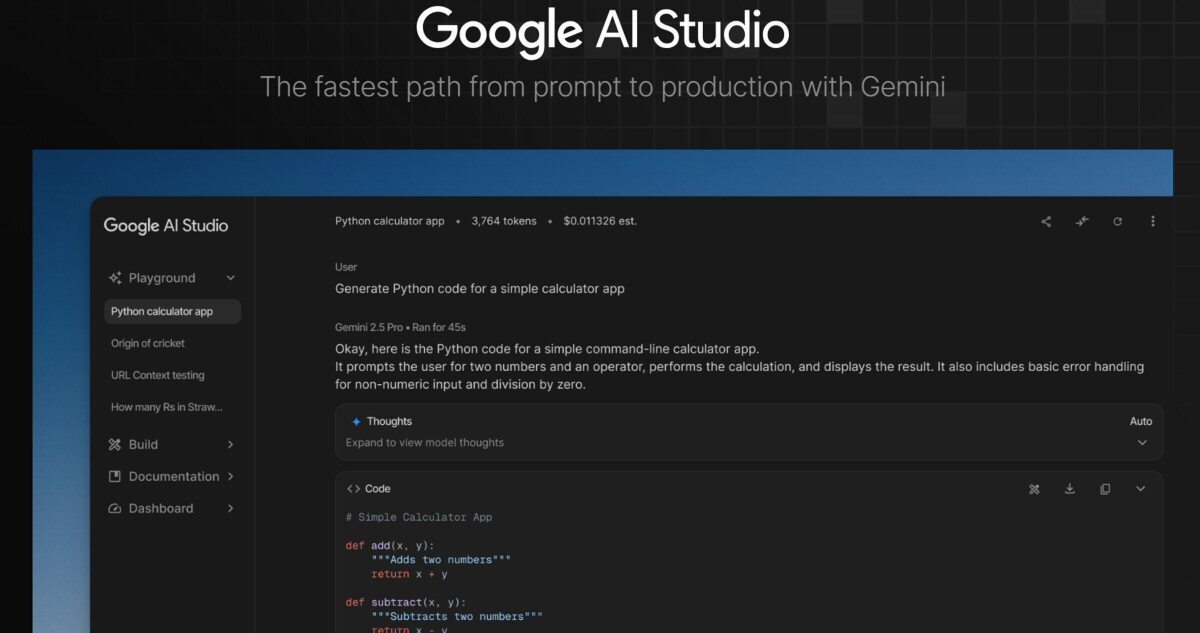 methodandmetric's tweet image. Google Launches Unified Studio: Seamless AI Creation in One Playground ift.tt/Uv2wMrm