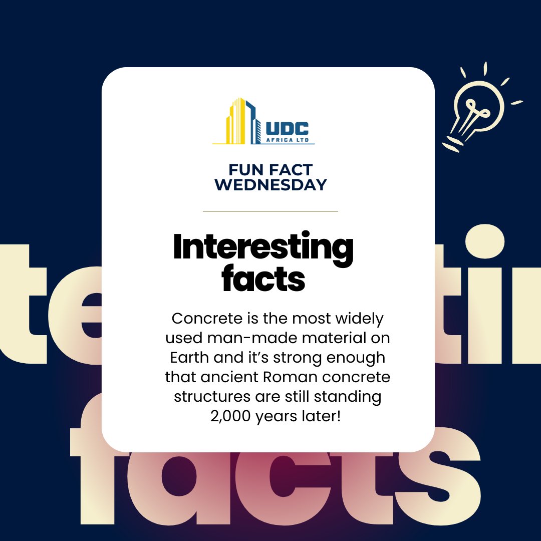 udc_africa's tweet image. Built to last  just ask the Romans #FunFactWednesday
#EngineeringFacts #ConstructionLife #ConcretePower #CivilEngineering #BuildSmart #InnovationInConstruction #ArchitectureLovers #FunFact #WednesdayVibes