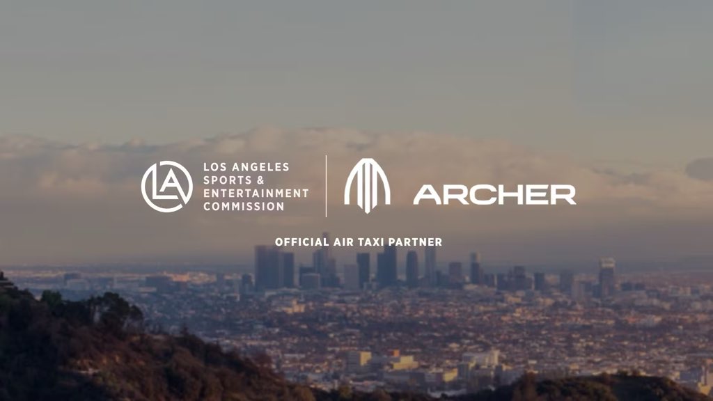 StockSavvyShay's tweet photo. $ACHR just became the exclusive air taxi partner for LA’s Sports &amp; Entertainment Commission. 

That means Archer will handle air mobility for the 2026 World Cup &amp; Super Bowl. https://t.co/4CZ4eVlEeO
