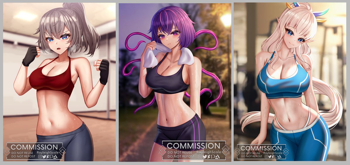 Skeb / ych Commission requests are currently being open on DM and VGen!!

Open for 4 different outfit (party dress, nightgown, swimsuit, and gym wear). 

RT very much appreciated🩶
【LINK 📷 vgen.co/RayleighScale】 
#VGen #Commission
