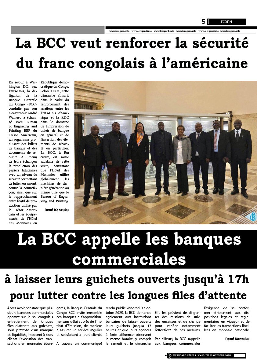 RdcRegard's tweet photo. Édition du mercredi 22 octobre 2025
#Journal #LeRegard https://t.co/E2Crgi3sLV