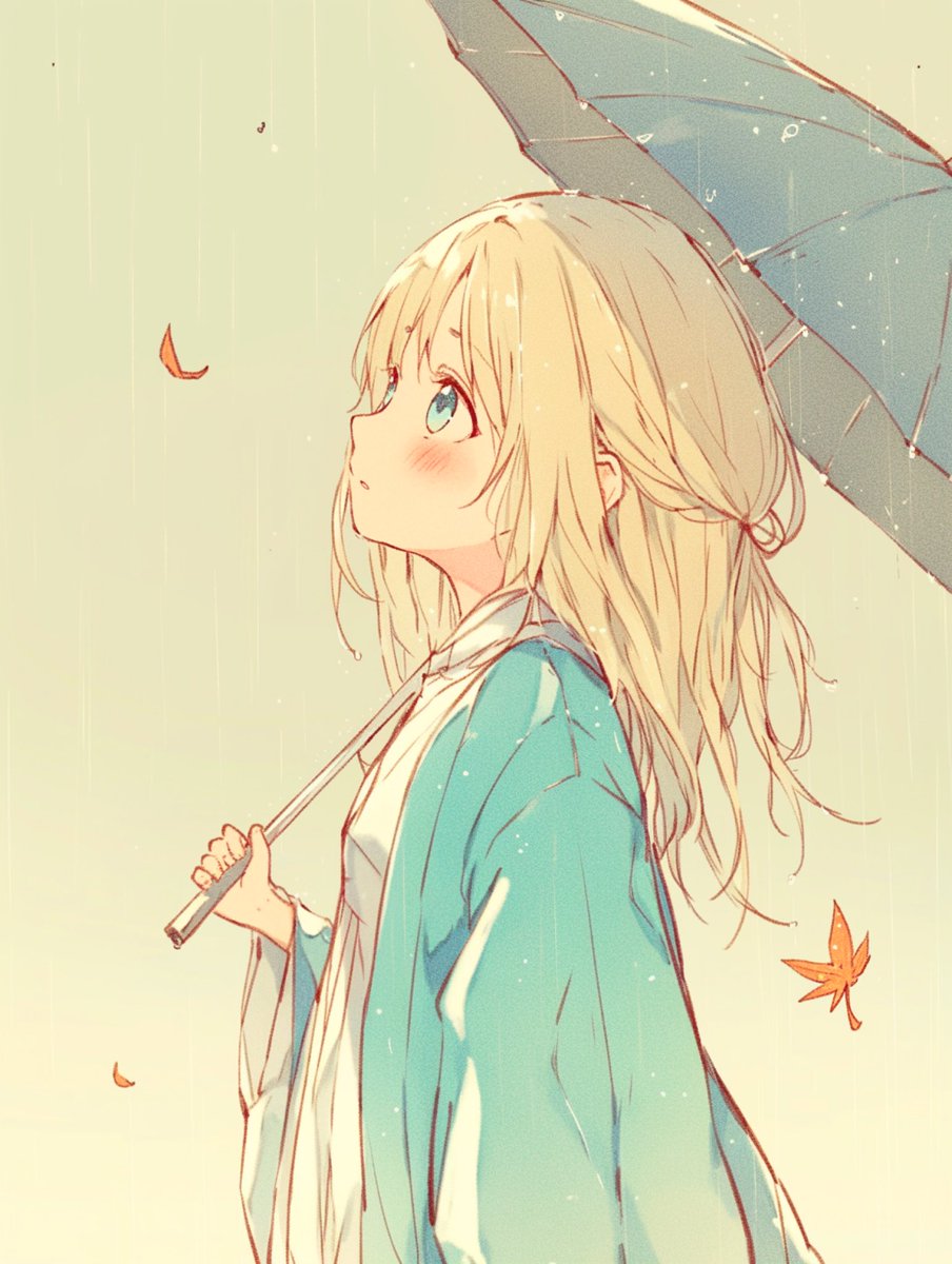 Barbara_yumemi's tweet image. 「明日は雨じゃない？」
今日はぐずついた天気でしたねー。
ぐずついたと書いて思ったんですが、雨が降ることも日本語ではいろんな言い方があるんですね。
#AIart 
#AIイラスト