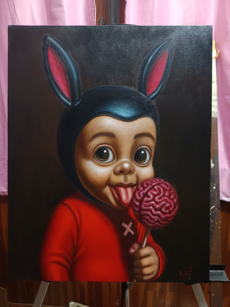 ชื่อผลงาน "รสชาติของความคิด "
ขนาด 40x 50 cm.
สีน้ำมันบนผ้าใบ
สร้างโดย  Pentist Panthep Tothumpol  ปี2025 
🔴Sold🔴

#art #pentist #artist #oilpainting #surrealism #bunnyx #popsurrealism #popart #ศิลปะ #pentist