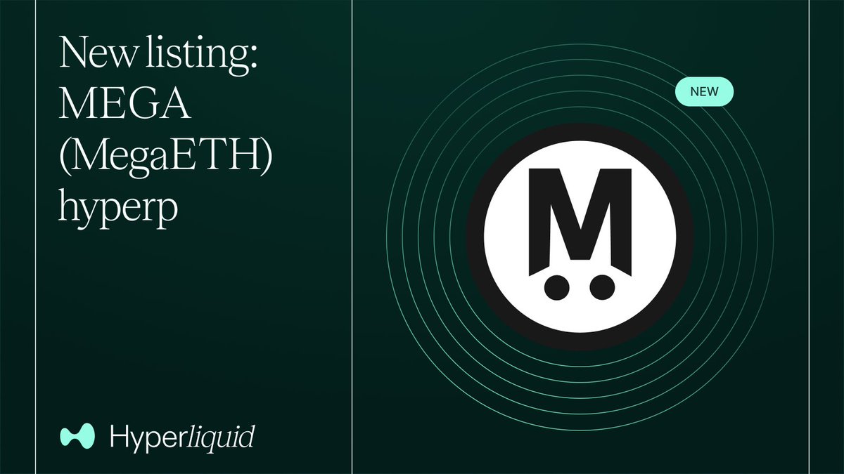 By community request, Hyperliquid has listed MEGA-USD hyperps. You can now long or short the unlaunched MegaETH token with up to 3x leverage.