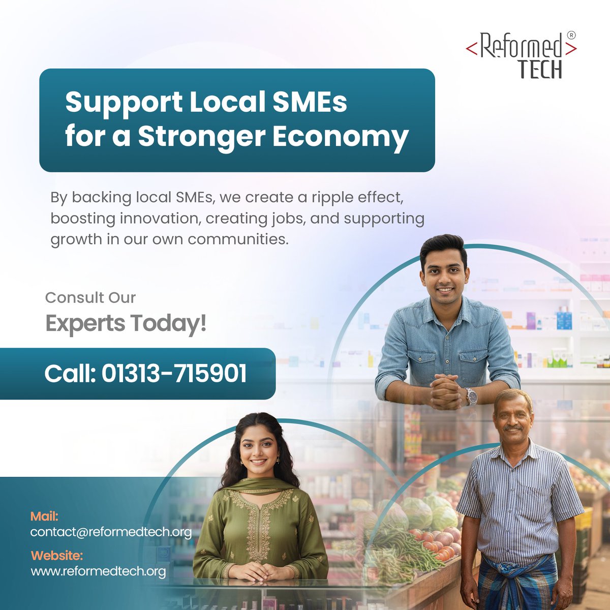 ReformedTech's tweet image. When you support SMEs, you&apos;re not just making a purchase, you&apos;re investing in 𝐢𝐧𝐧𝐨𝐯𝐚𝐭𝐢𝐨𝐧, 𝐣𝐨𝐛 𝐜𝐫𝐞𝐚𝐭𝐢𝐨𝐧, 𝐚𝐧𝐝 𝐠𝐫𝐨𝐰𝐭𝐡.

🌐reformedtech.org
#SmallBusinesses  #WebDevelopment #SoftwareDevelopment #SoftwareCompanyInBangladesh #ReformedTech