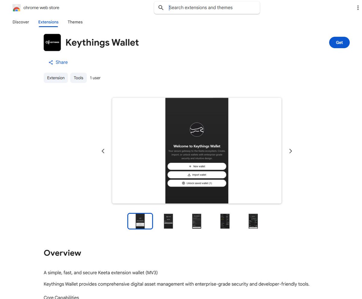 trdrmorz's tweet image. Ahead of the highly anticipated $KTA @coinbase spot trading, we&apos;re excited to announce that we&apos;ve successfully completed the listing of @KeetaNetwork&apos;s first web extension wallet.

 Keythings Wallet - Chrome Web Store
chromewebstore.google.com/detail/keythin…

Just a few notes to our users:

1.…