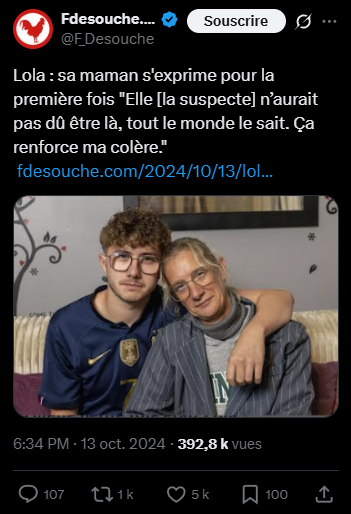 LeLapinDuFutur's tweet image. La maman de Lola porte un t-shirt avec le dessin de sa fille fait par @bloglaurel, qui avait été accusée de récupération d'extrême droite par des sales menteurs gauchistes à l'époque. Elle se l'est aussi tatoué sur le bras. La mère de Lola est avec nous, et nous sommes avec elle.