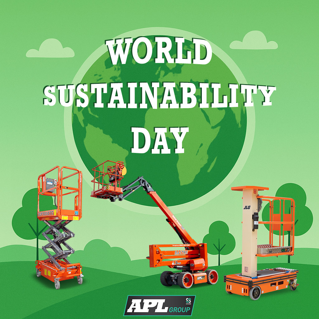 AerialPlatform1's tweet image. ♻️WORLD SUSTAINABILITY DAY!♻️
At Aerial Platforms, we’re proud to support #WorldSustainabilityDay by taking real steps toward a greener future.🌍
Working at height shouldn’t come at the planet’s expense — that’s why we invest in the most energy-efficient #poweredaccess equipment.
