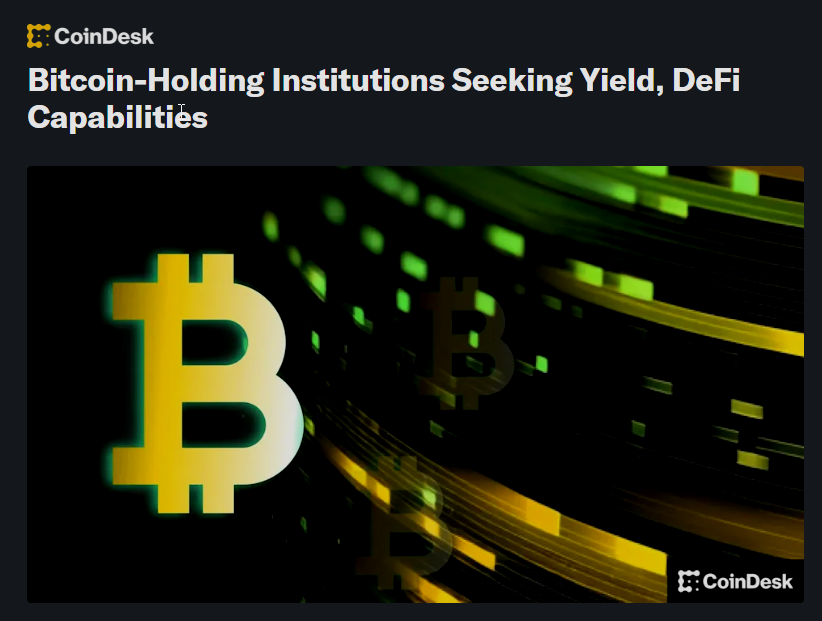 TachiIntern's tweet photo. 1/2 💬

“People holding bitcoin - whether on balance sheet or as investors - increasingly see it as a pot just sitting there,” said Richard Green of Rootstock Institutional.

“It can’t just sit there doing nothing; it needs to be adding yield.” https://t.co/RXPulN5SLd