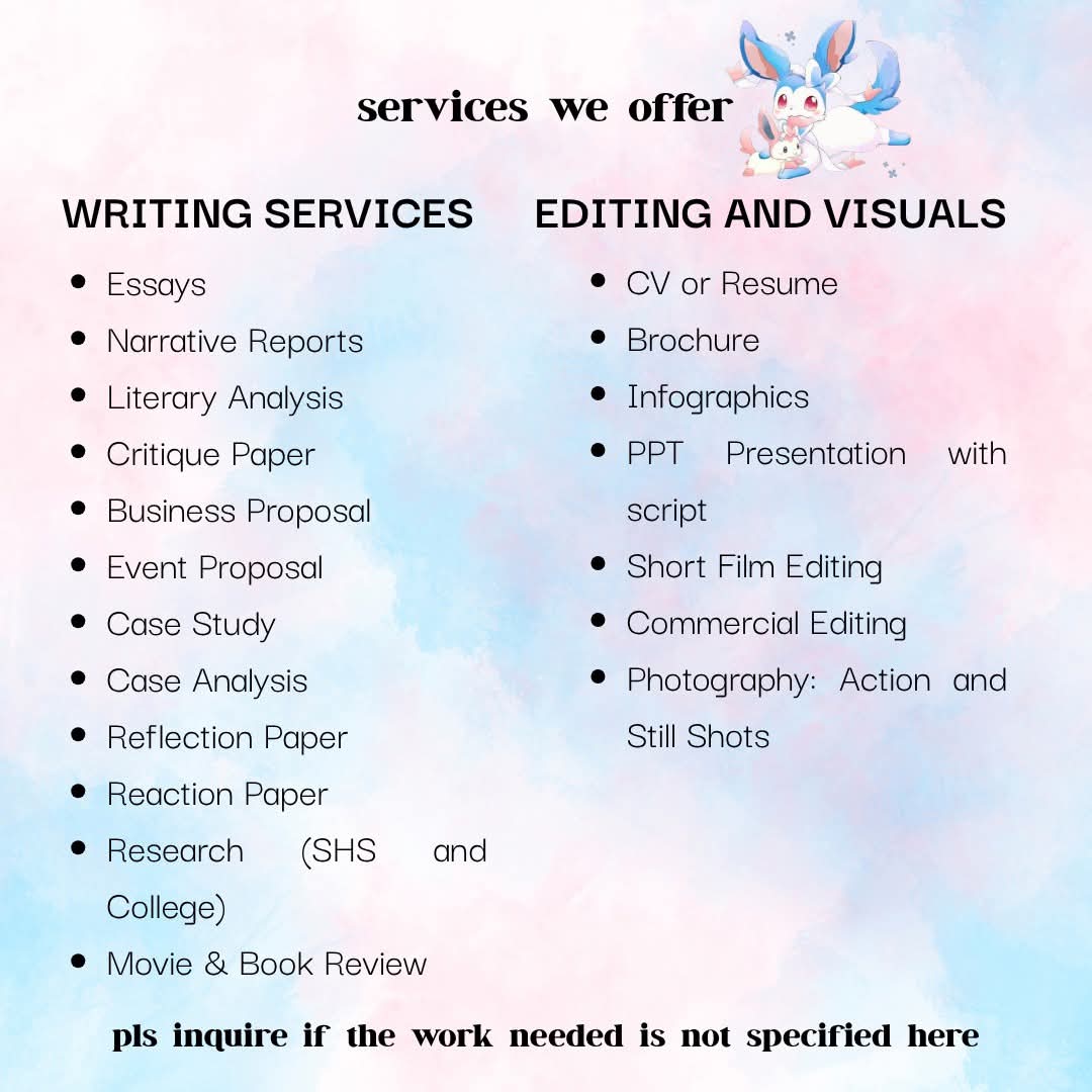 studywith_jade's tweet photo. Today’s the start of officiating a formal page for a more systematic work! Here in Study with Jade, we offer a wide range of services; from academic commissions to creative works, this is your time to get that A+!

Please check the attached post for more references! https://t.co/35XQkyX47W
