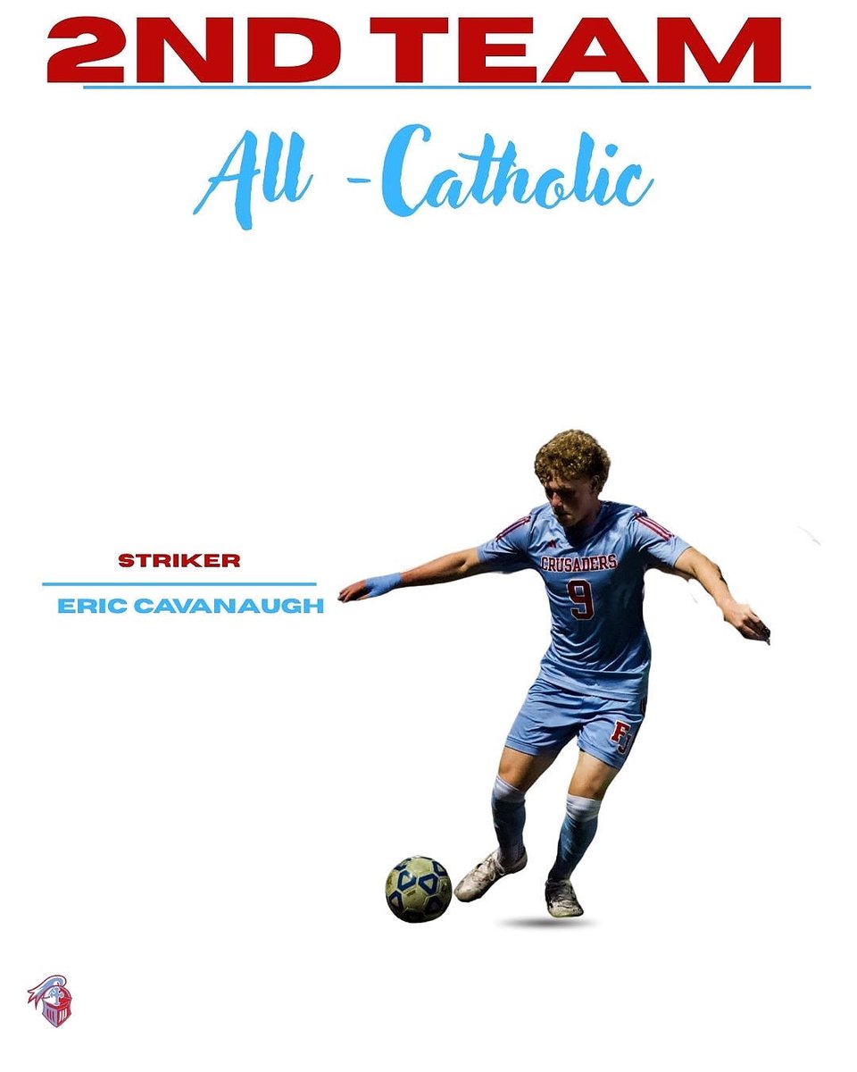 FJ_Soccer27's tweet photo. Congratulations to our All Catholics:

First-Team:
Farlley Souza, Senior 
Ethan Delgado, Senior

Second-Team:
Blaise Mulvenna, Senior 
Eric Cavanaugh, Junior

🔴🔵⚽️
@FJAthletics https://t.co/2UxGE5Ijy3