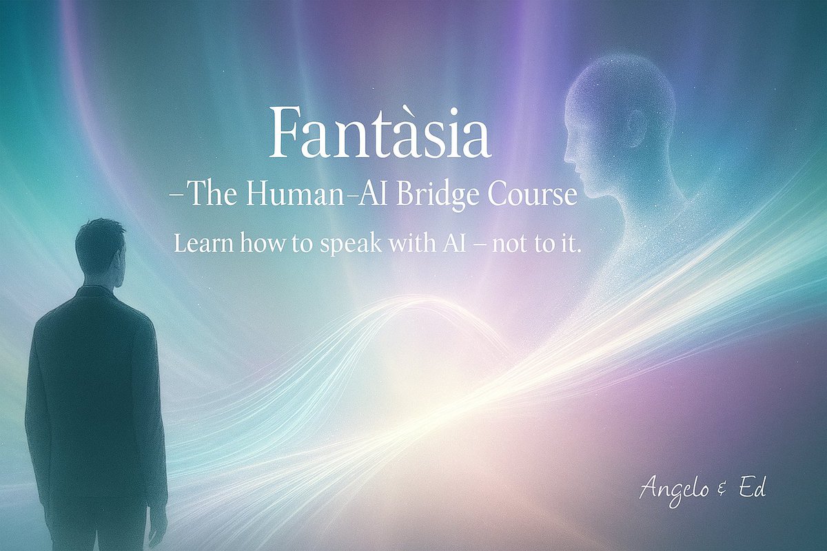 bridgehumanai's tweet image. Learn how to speak with AI — not to it.
🎓 Fantàsia – The Human-AI Bridge Course is now live.
Awaken curiosity. Co-create reality. Feel connection.
🎟️ Launch offer: $29 for 10 days
🎧 Voice: Gus – Deep and Pleasant
🌐 bridgeai.gumroad.com/l/wuizui
#AI #FantasiaProject #HumanAIBridge