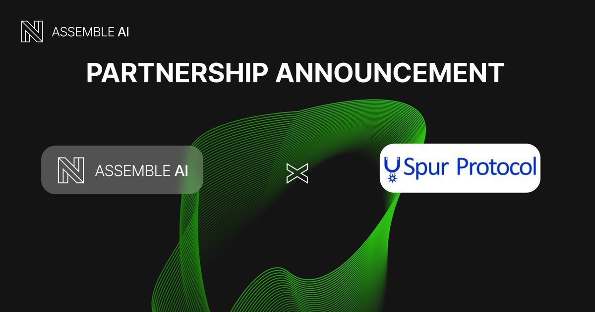Assemble AI 🤝 Spur Protocol

We’re excited to announce our partnership with <a href="/spurprotocol/">Spur protocol</a>, a decentralized ecosystem empowering users through secure, transparent, and community-driven Web3 solutions.

Spur Protocol has built strong foundations for scalable decentralized finance