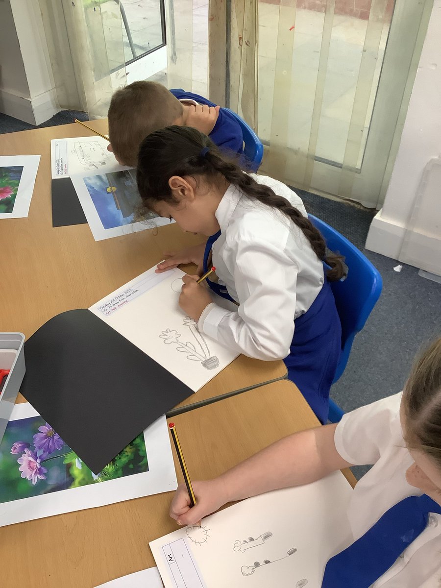 AbbeyPrimary's tweet image. Having completed our #fieldwork in #Geography yesterday, we are now drawing from observation pictures that we took. Some pictures are human features and some are physical. We have to concentrate really hard and look at what we are drawing. #Y1 #Art