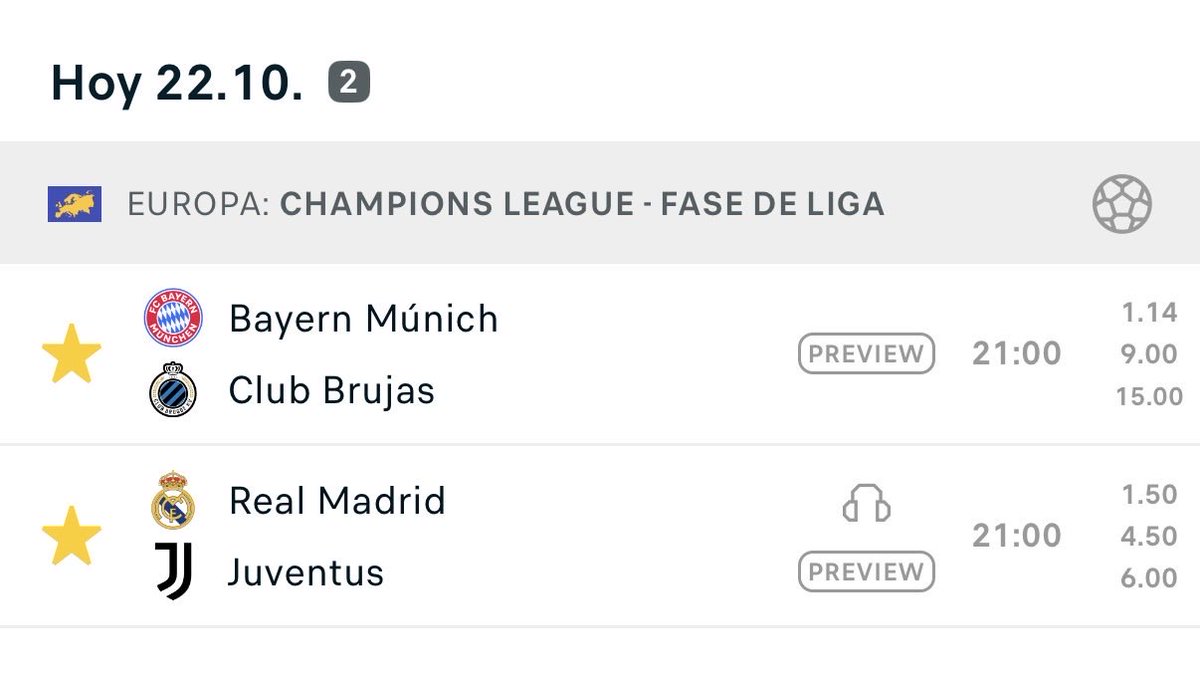 Si estos 2 partidos de Champions hoy acaban 0-0 regalaré 100€ a cada persona que haga RT a este tweet.