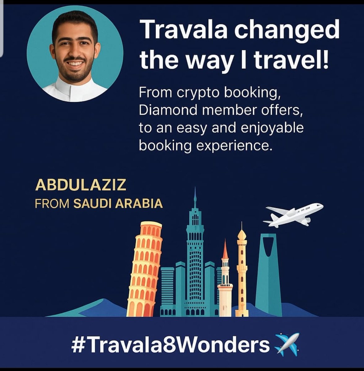After years of chasing sunsets across the world, I finally realized:

It’s not just about where you go it’s how you feel when you get there.

Travala wasn't just a platform for me. It was freedom. It was the spark that turned travel into a lifestyle.
#Travala8Wonders
#Web3Travel