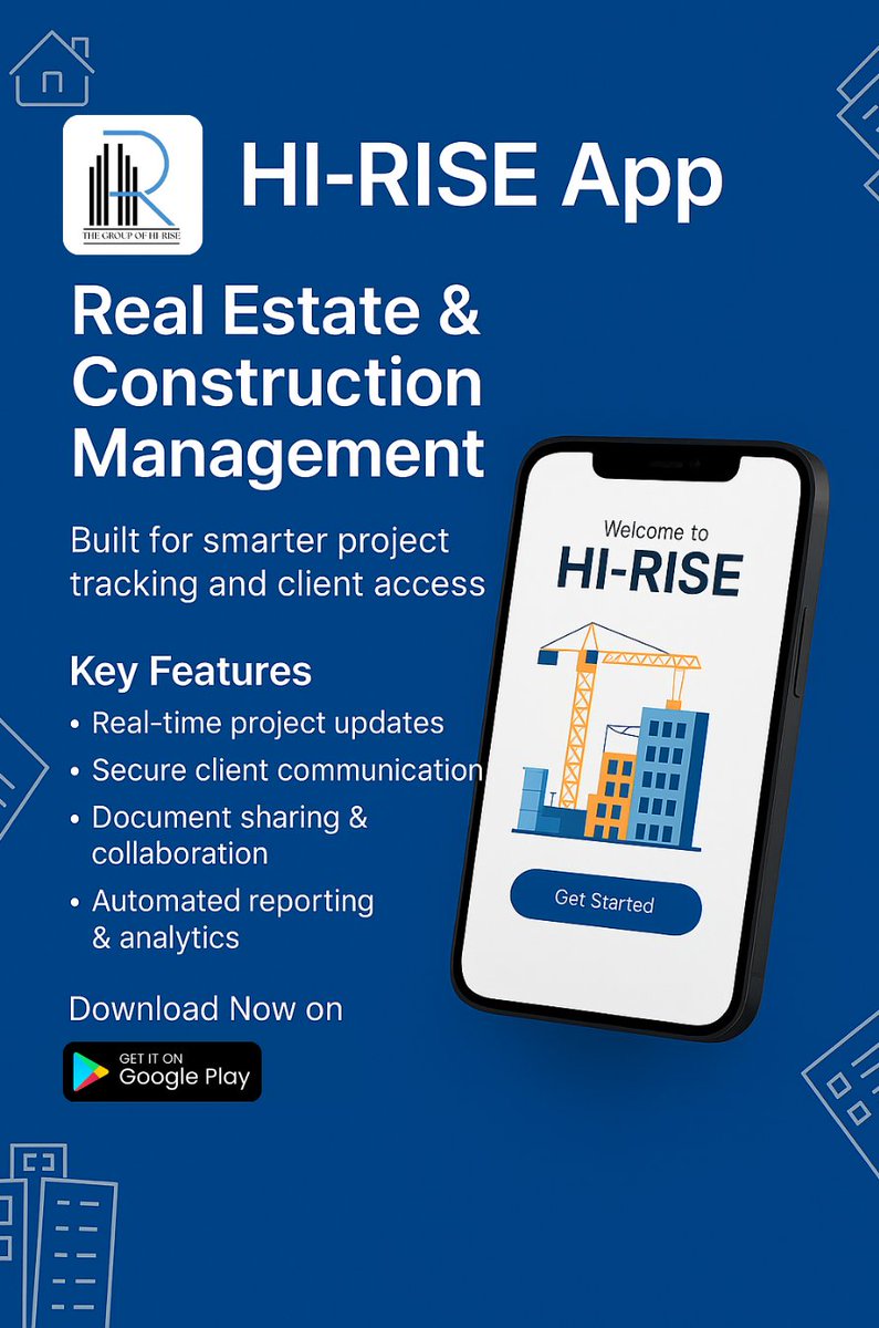 Programmer21_'s tweet image. Proud to share one of my latest projects, HI-RISE App, built for real estate and construction management.
Focused on real-time updates, secure communication, and automated reporting.